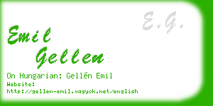 emil gellen business card
